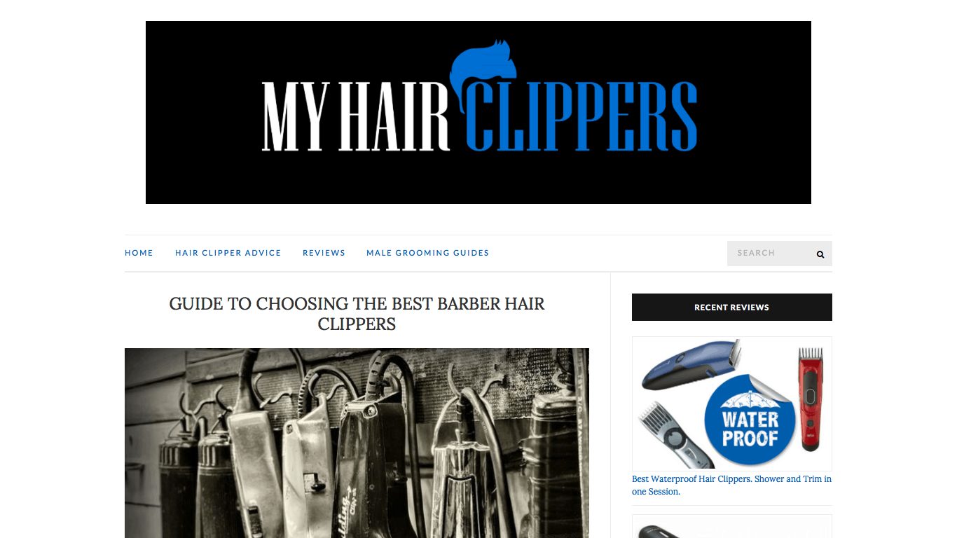 My Hair Clippers' Blog-Like Homepage