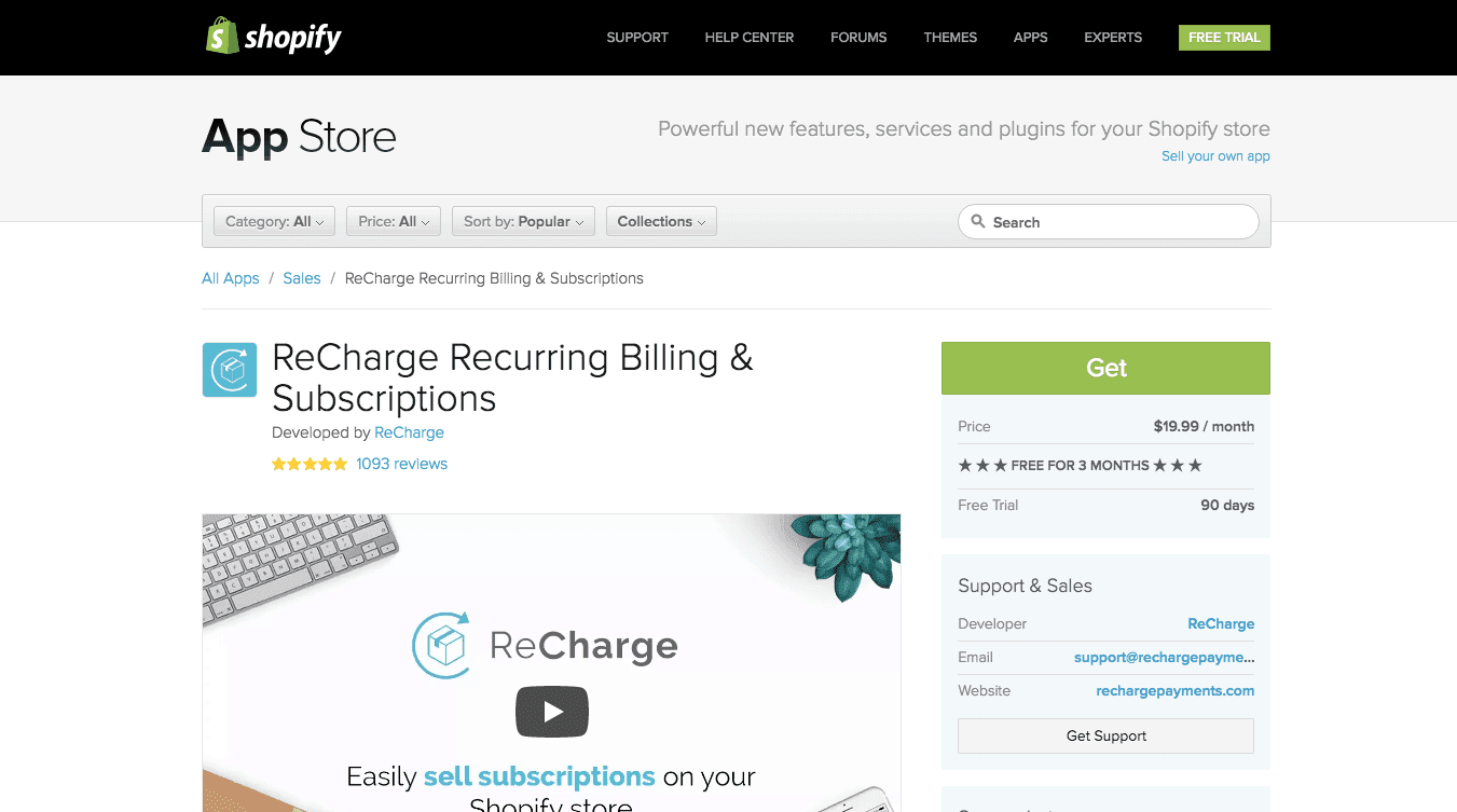 Tienda de aplicaciones de Shopify Precios de Shopify