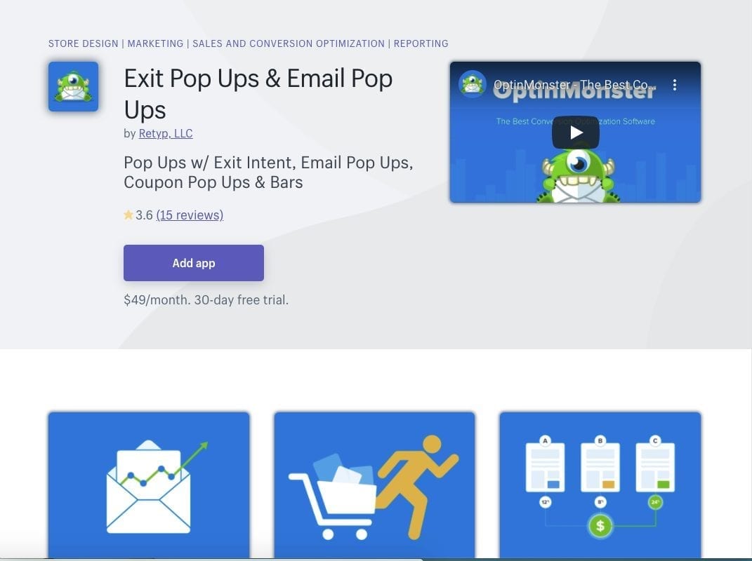 OptinMonster Shopify app