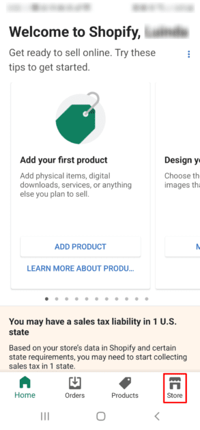 Panel de control de la aplicación móvil Shopify Android Tablero móvil de Shopify
