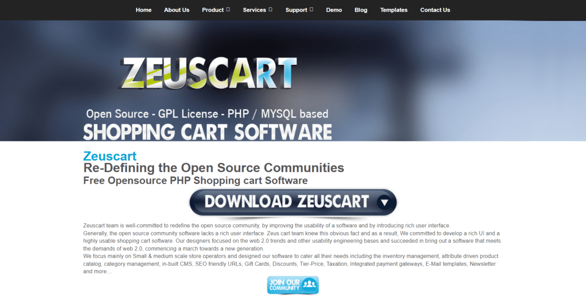 zeuscart.com Screenshot