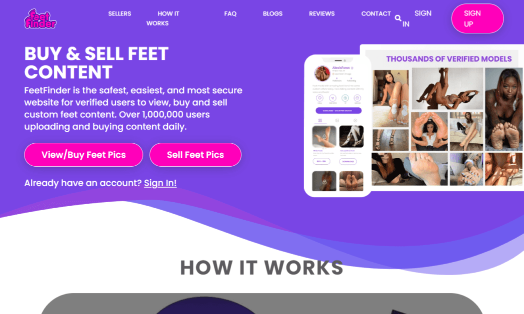 Feet Finder Homepage