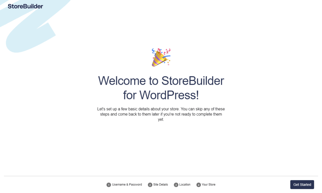 StoreBuilder for WordPress Setup