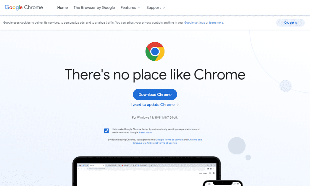Chrome Browser Download Page