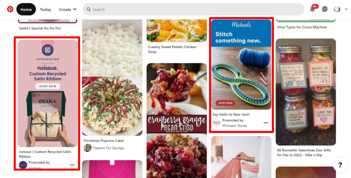 Pinterest Ads in Feed