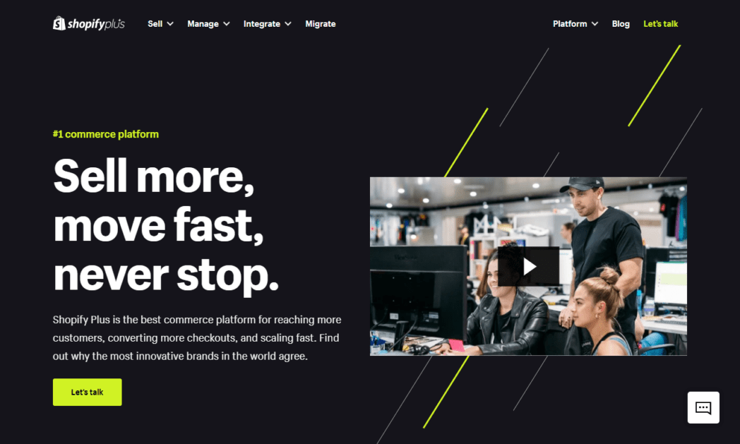 Shopify Plus Homepage