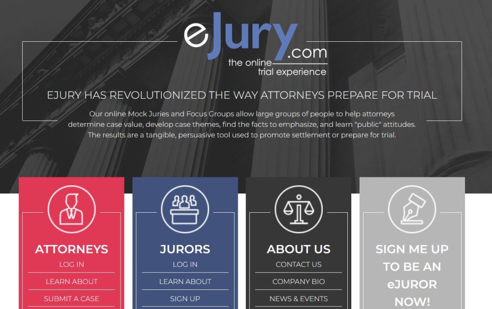 eJury home page