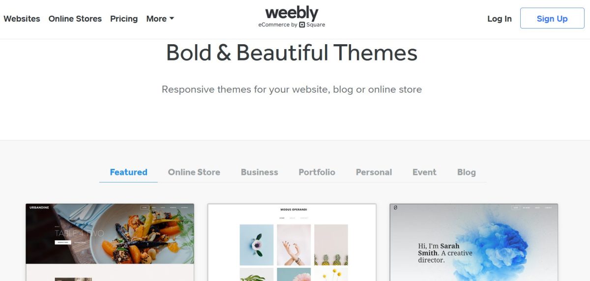 thèmes weebly