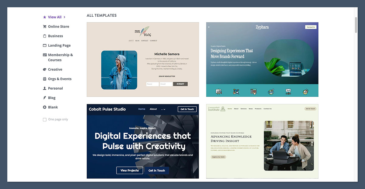 Strikingly Templates